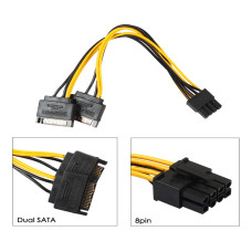 2 Sata  - 8 Pin кабль живлення для відеокарти