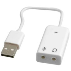 Звуковий адаптер USB 3D Sound 7.1 white