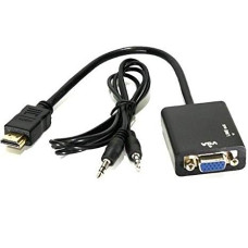 HDMI (тато) на VGA(мама) конвертер10cm, Black+ AUDIO