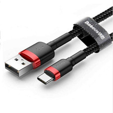 Baseus (1м) USB For Type-C 3A Red+Black CATKLF-B91