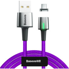 Baseus (1м) Zinc Magnetic Cable USB For Type-C 3A Purple CATXC-A05