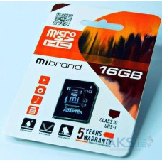 Mibrand (16гб) microSD UHS-I (ADAPTER SD)