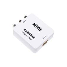 Конвертер Mini, AV to HDMI, вхід 3RCA(мама) на виід HDMI(мама), 720P/1080P, Whit