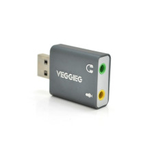 Контролер VEGGIEG US3-B, USB-sound card (7.1), Grey