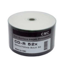 CMC Magnetics DVD-R 4,7 GB 16x, Full-face inkjet printable white, Bulk/50