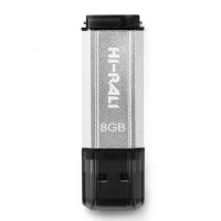 Hi-Rali 8гб USB 2.0 Silver Stark series Silver (HI-8GBSTSL) Пластик