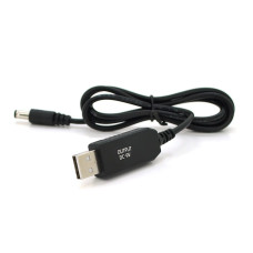 Кабель для роутера 5.5/2.5mm(M)=/ USB2.0 (Out:9V), 1м, Black, OEM