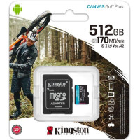 Kingston Canvas Go Plus Micro SDXC 512GB with adapter