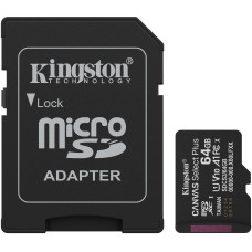 Kingston Canvas Select Plus Gen3 UHS-I U1 V10 A1 Micro SDXC 64GB with adapter (S