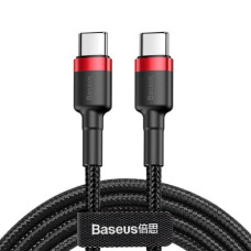 Baseus (1м) Cafule PD2.0 60W flash charging USB cable Type-C-Type-C Red+Black CA