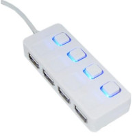 USB-хаб Lapara LA-SLED4 білий USB-хаб Lapara LA-SLED4 білий